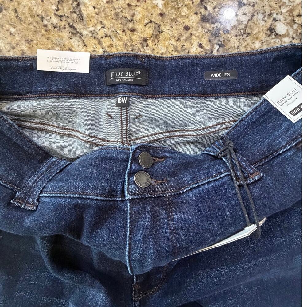 Judy Blue Women’s SZ 18W High Waisted Wide Leg Trouser Jeans BRAND NEW NWT - Picture 9 of 16